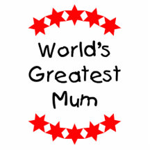 World's Greatest Mum (red stars) Photo Cutouts