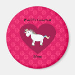 Worlds greatest mum unicorn refrigerator magnet