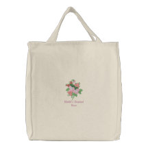 World's Greatest Nana floral embroidered tote bag
