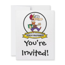 WORLDS GREATEST NERDY PROFESSOR CARTOON CUSTOM ANNOUNCEMENTS