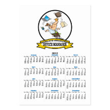 WORLDS GREATEST OFFICE MANAGER MALE CARTOON BUSINESS CARD TEMPLATES