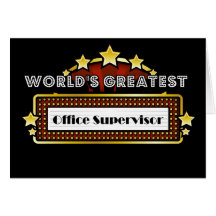 World's Greatest Office Supervisor Cards