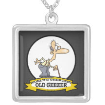 WORLDS GREATEST OLD GEEZER CARTOON JEWELRY