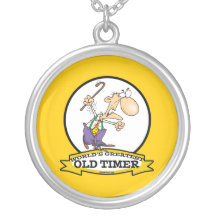 WORLDS GREATEST OLD TIMER CARTOON NECKLACE