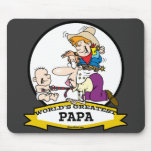 WORLDS GREATEST PAPA MEN CARTOON MOUSEPADS