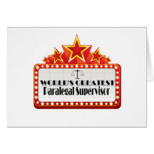 World's Greatest Paralegal Supervisor Card