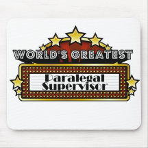 World's Greatest Paralegal Supervisor Mousepads