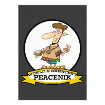 WORLDS GREATEST PEACENIK CARTOON CUSTOM ANNOUNCEMENT
