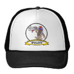 WORLDS GREATEST PILOT MEN CARTOON TRUCKER HATS