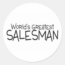 Worlds Greatest Salesman Round Stickers