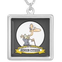 WORLDS GREATEST SENIOR CITIZEN CARTOON PENDANTS