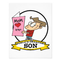 WORLDS GREATEST SON CARTOON CUSTOM INVITES