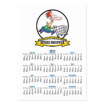WORLDS GREATEST SPEED SHOPPER MEN CARTOON BUSINESS CARD TEMPLATE