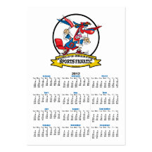 WORLDS GREATEST SPORTS FANATIC MENS CARTOON BUSINESS CARD TEMPLATE