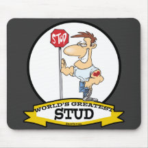 WORLDS GREATEST STUD MEN CARTOON MOUSEMATS