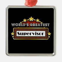 World's Greatest Supervisor Christmas Tree Ornaments