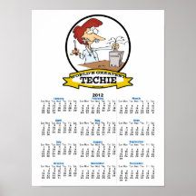 WORLDS GREATEST TECHIE WOMEN CARTOON POSTER