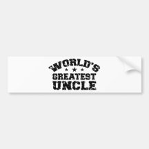 World's Greatest Uncle Bumper Sticker