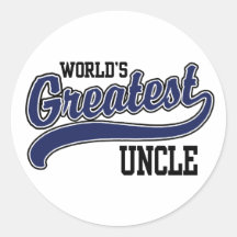 World's Greatest Uncle Round Sticker