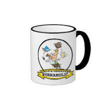 WORLDS GREATEST WORKAHOLIC MEN CARTOON MUGS
