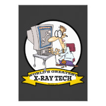 WORLDS GREATEST XRAY TECH MEN CARTOON CUSTOM INVITE