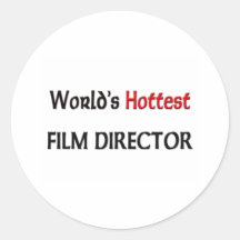 Worlds Hottest Film Director Round Stickers