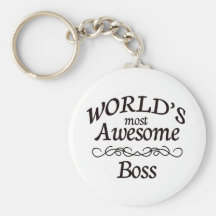 World's Most Awesome Boss Keychain