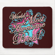 Worlds Most Awesome Boss Mouse Pad