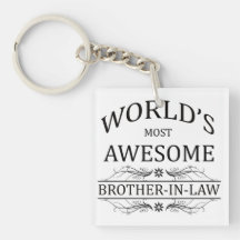 World's Most Awesome Brother-In-Law Square Acrylic Keychains