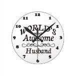 World's Most Awesome Husband Wallclock