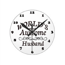 World's Most Awesome Husband Wallclock