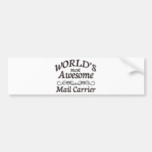 World's Most Awesome Mail Carrier Bumper Sticker