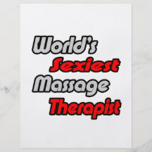 World's Sexiest Massage Therapist Full Colour Flyer