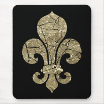 Worn Fleur De Lis Mousemat