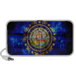 Worn New Hampshire Flag; Portable Speaker