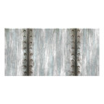 Worn Riveted Metal Grunge Textured Picture Card