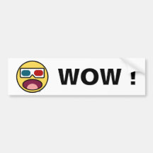 Wow! 3D Bumper Sticker