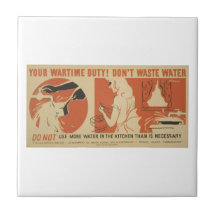 WPA - Don't Waste Water Ceramic Tiles