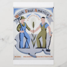 WPA - Work America Flyer Design