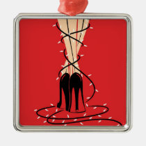 Wrapped Up Premium Square Ornament ornaments