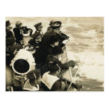 Wreaths thrown on the sea Remembrance Day Post Card