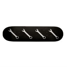 Wrench. Grey and Black. Spanner. Custom Skateboard