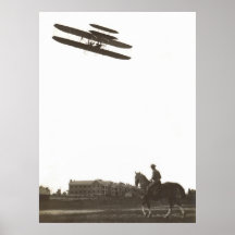 WRIGHT BIPLANE over FORT MEYER, VIRGINIA c. 1909 Print