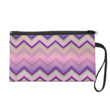Wristlet Retro Zig Zag Chevron Pattern