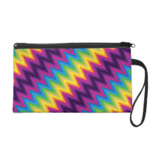 Wristlet Retro Zig Zag Chevron Pattern