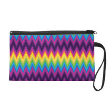 Wristlet Retro Zig Zag Chevron Pattern