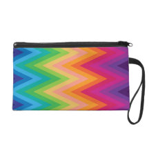 Wristlet Retro Zig Zag Chevron Pattern