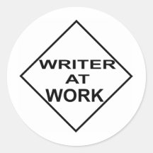 Writer at Work - Gift for Writers Round Stickers