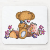 Writer Bear Mouse Pads