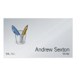 Writer Pen Pencil Cup Business Cards